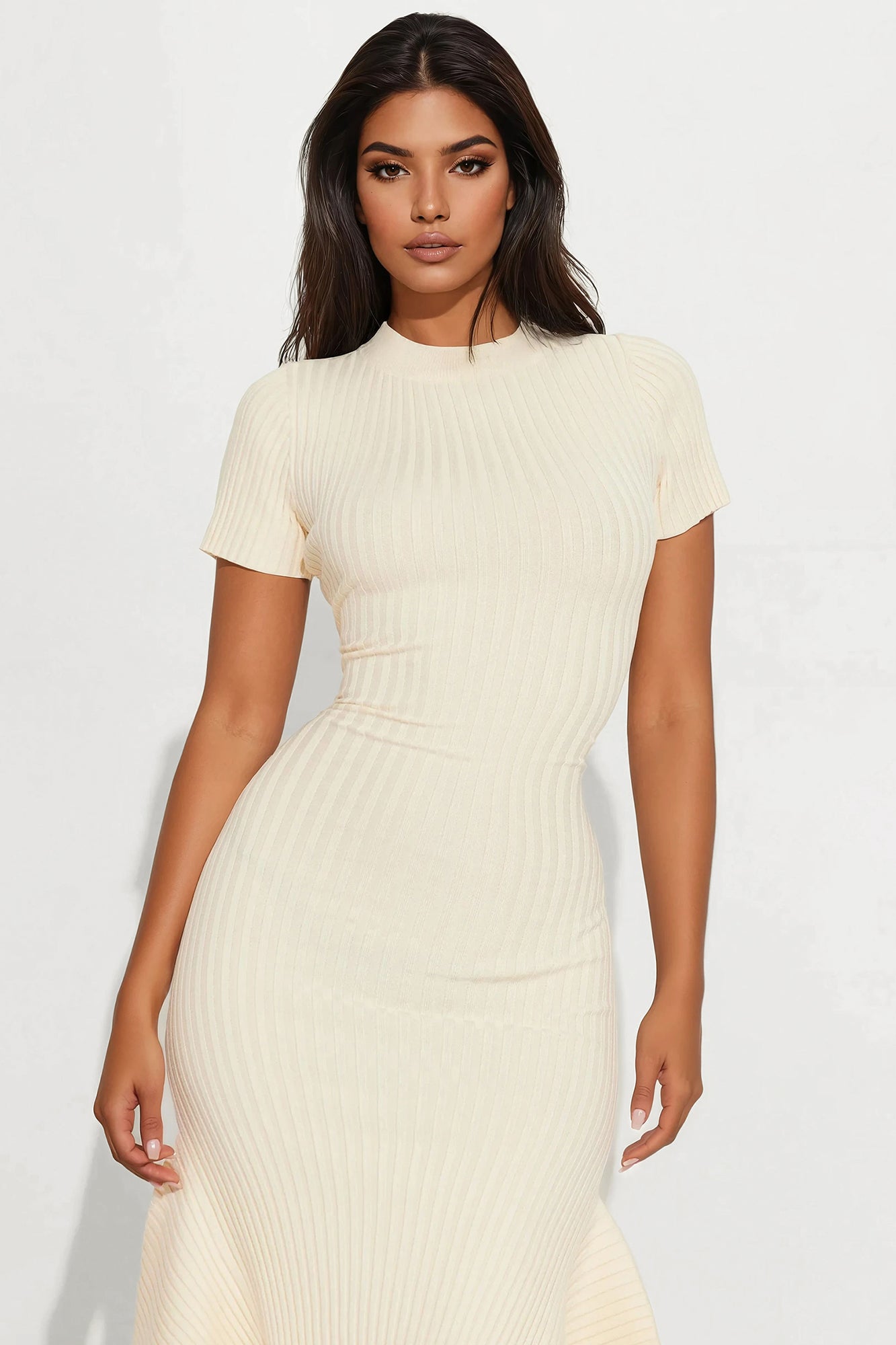 Midi Dress - Cream - Image 5