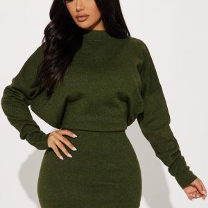 Sweater Mini Dress - Pink/combo