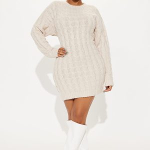 Sweater Mini Dress - Oatmeal
