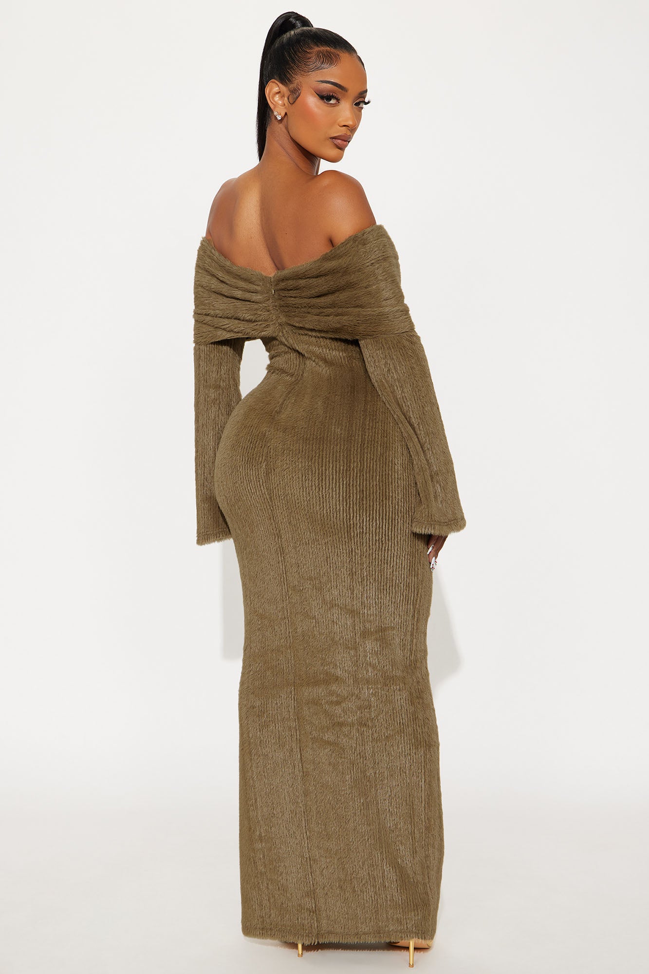 Sweater Maxi Dress - Olive