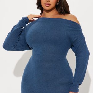 Sweater Maxi Dress - Blue
