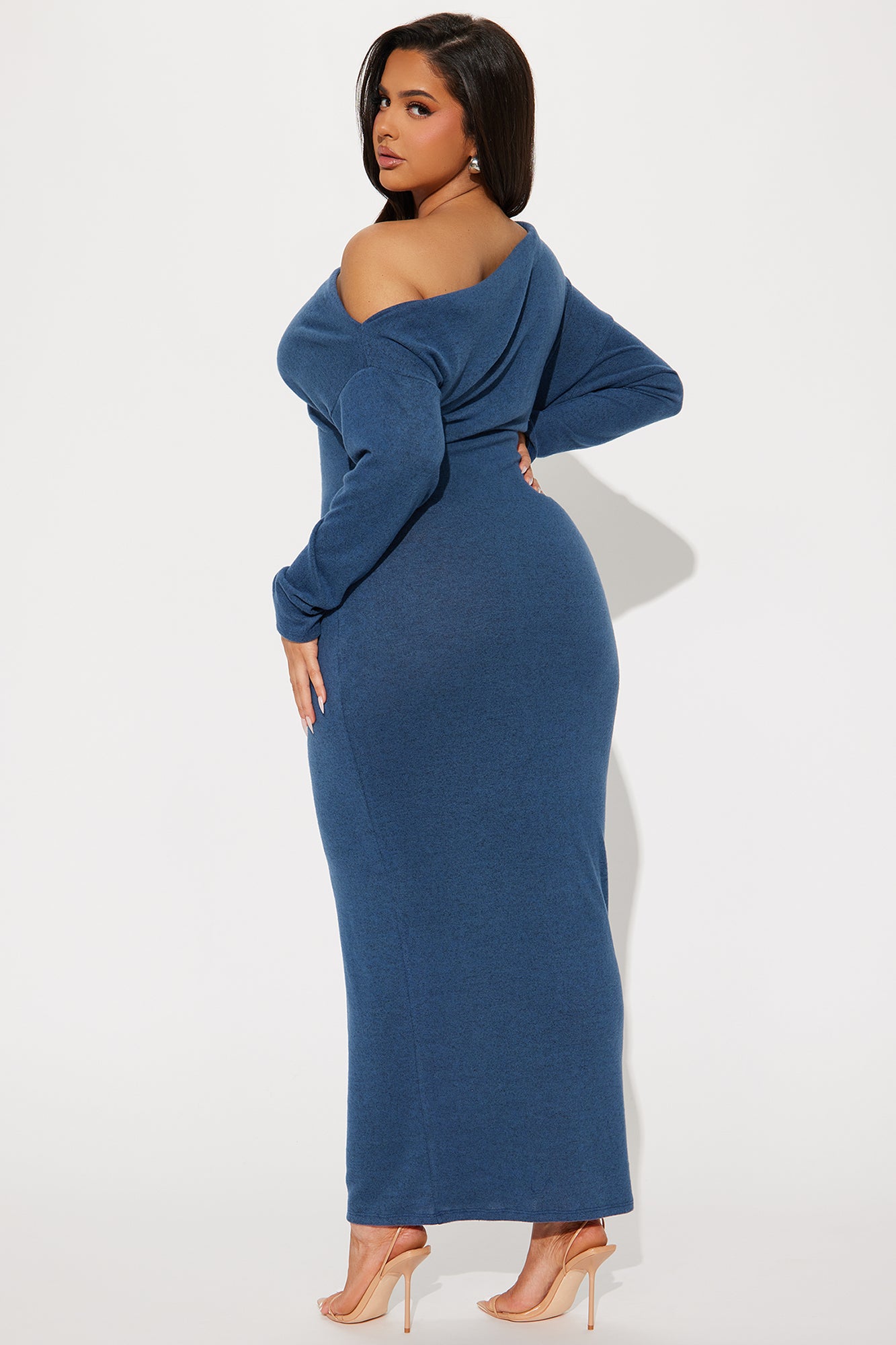 Sweater Maxi Dress - Blue - Image 6