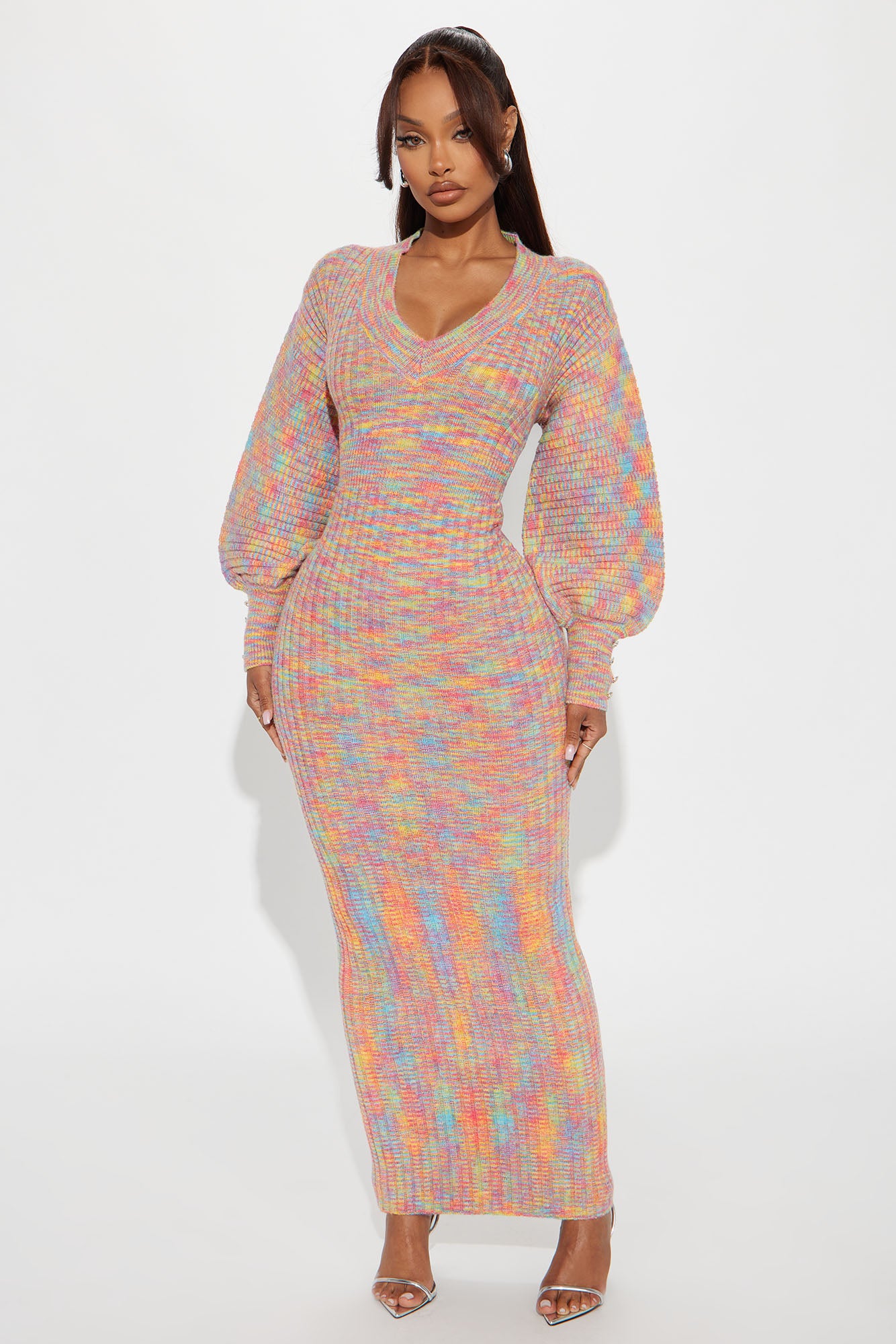 Sweater Mini Dress - Pink/combo - Image 57