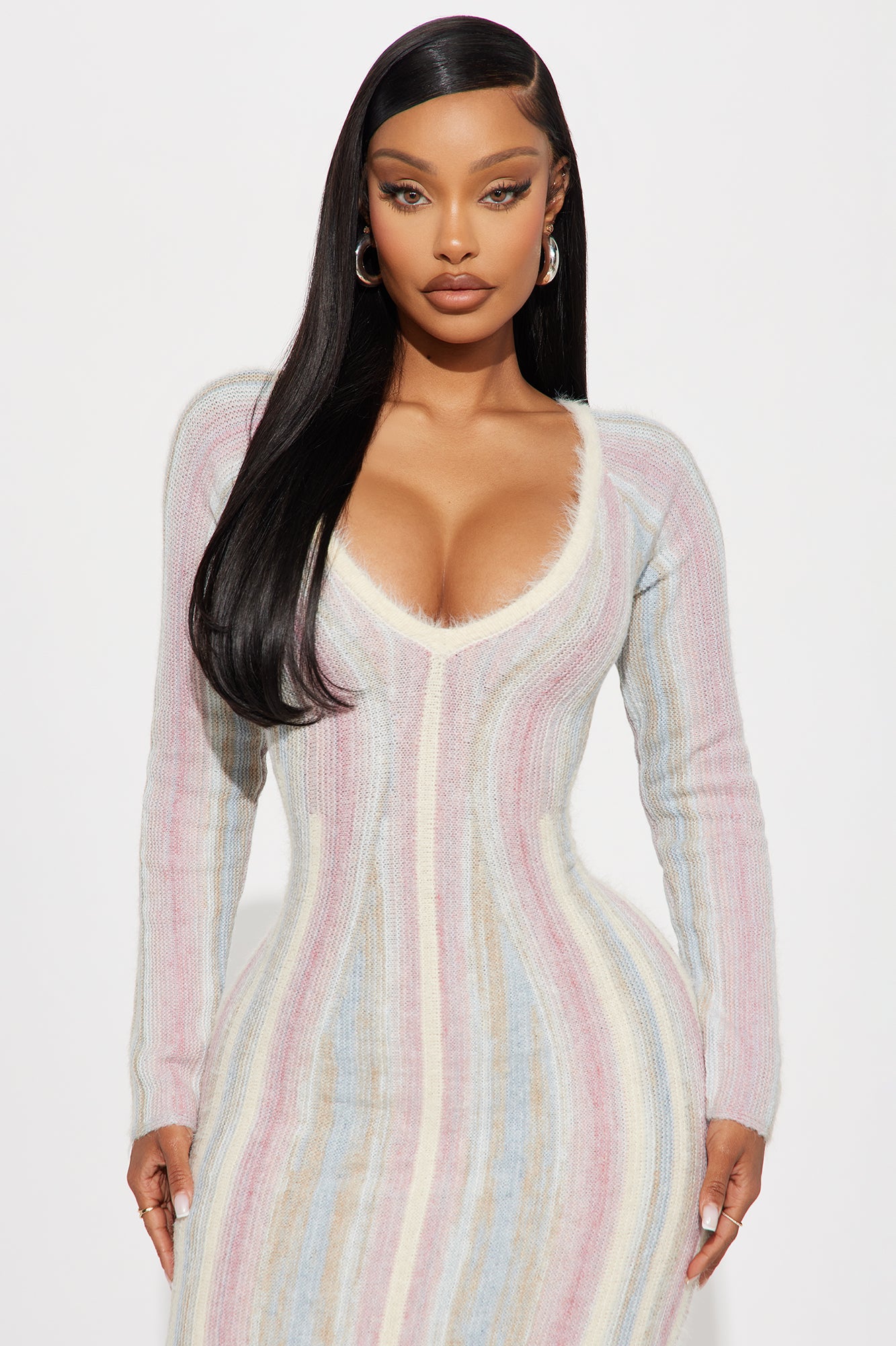 Sweater Mini Dress - Multi Color - Image 6